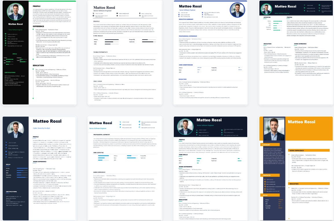 Selecting a template